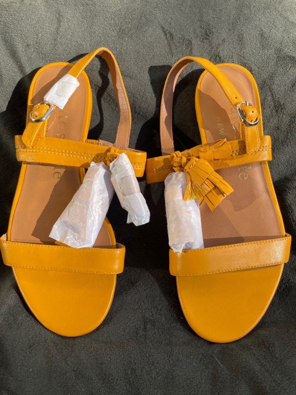 Kate Spade Yellow Sandals Size 6.5 - Never Worn
